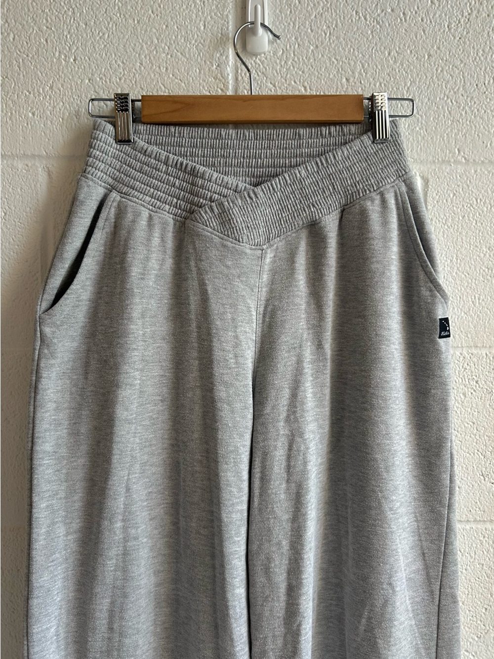 Womens Wide-Leg Grey Sweatpants